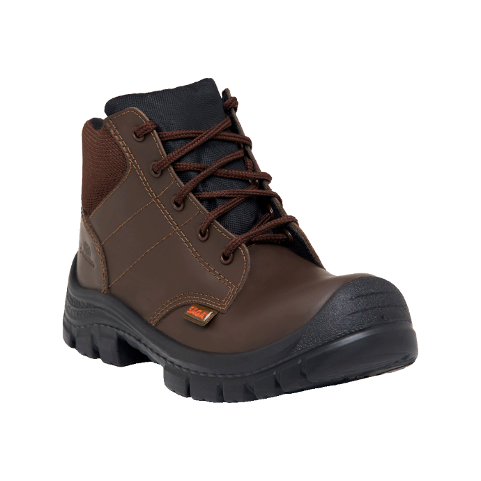 BOTA CUERO GRASO MARRON SUELA PU-PU REF: 2062 TALLA 36