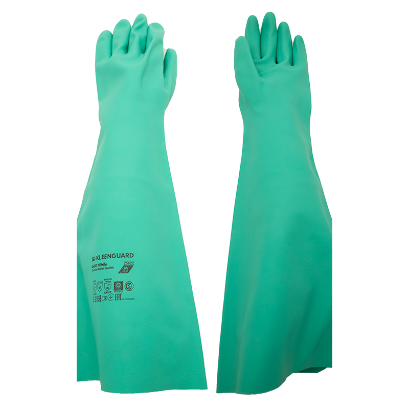 GUANTE KLEENGUARD G80 NITRILO VERDE DE 18" (22MIL) TALLA 10 REF: 30212904/856301    