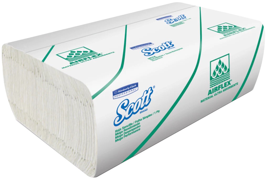 SERVILLETA SCOTT ESSENTIAL BLANCA MEGA DOBLADA EN Z X 200 UND (CAJA X 15 PAQUETES) (24.5CM x 16CM) REF: 30209703