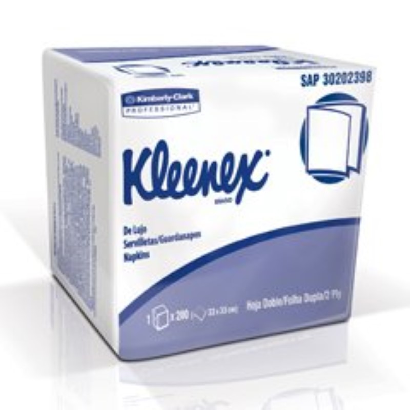 SERVILLETA KLEENEX DE LUJO BLANCA CUADRADA X 200 UND (CAJA X 6 PAQUETES) (33CM x 33CM) REF: 30202398