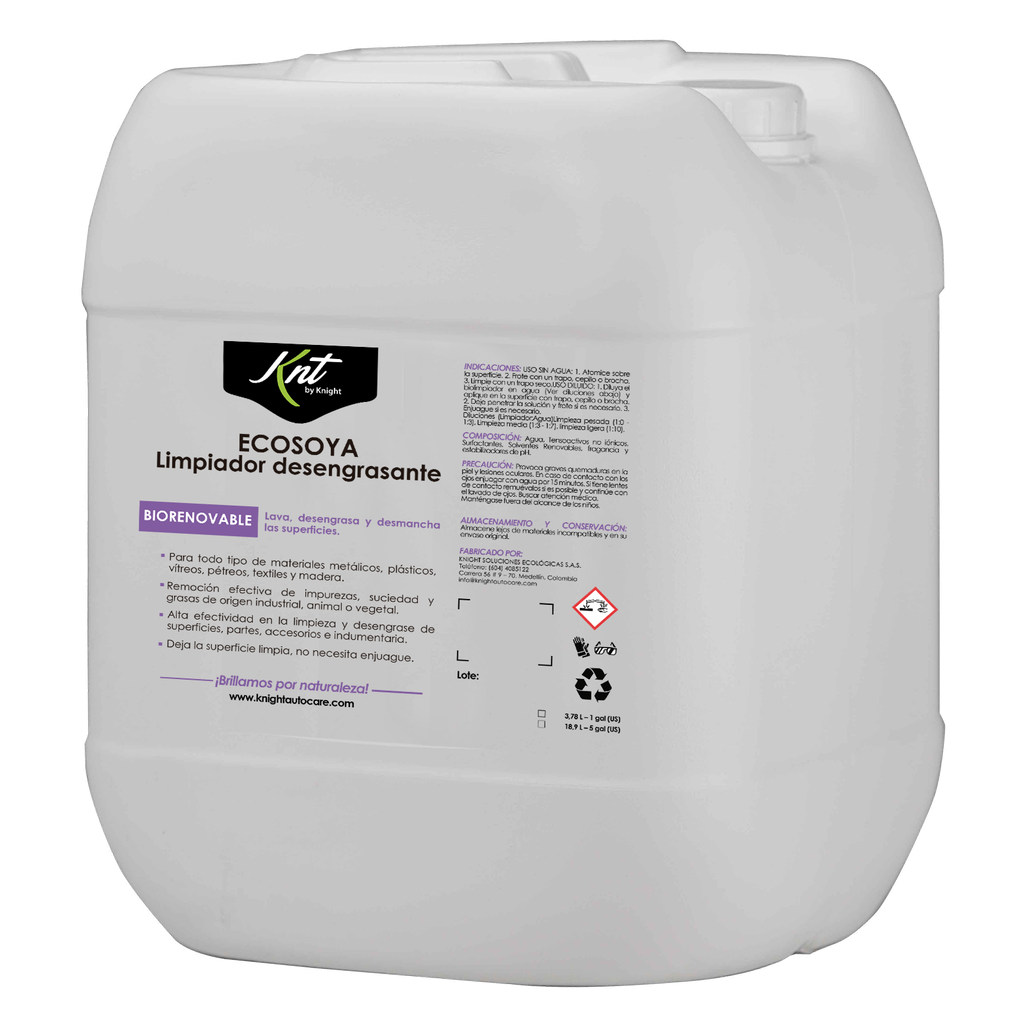 LIMPIADOR Y DESENGRASANTE ECOSOYA 18.9 LT / 5 GAL REF : KE12L203Z