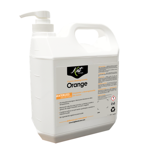 [766002020] LIMPIADOR Y DESENGRASANTE DE MANOS KNIGHT ORANGE X GALON "C.E"